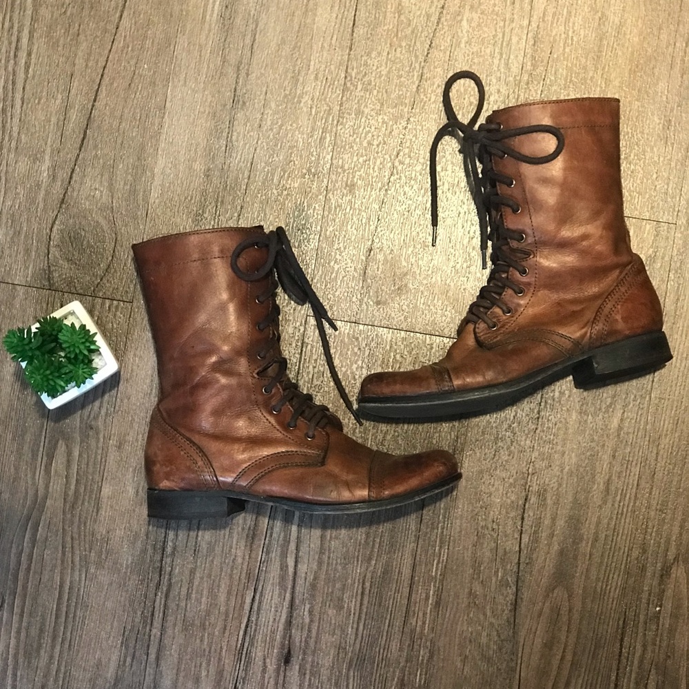 STEVE MADDEN | Troopa Combat Boots | Brown | 8.5